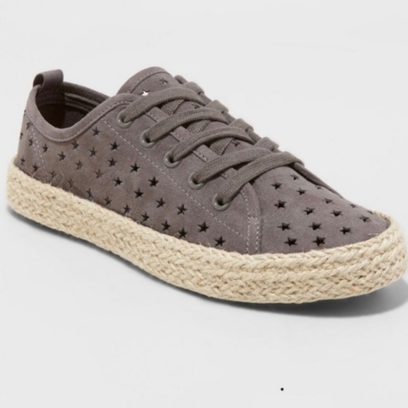 Universal Thread Shoes - Universal Thread Grey Jenna Star Espadrilles 11
